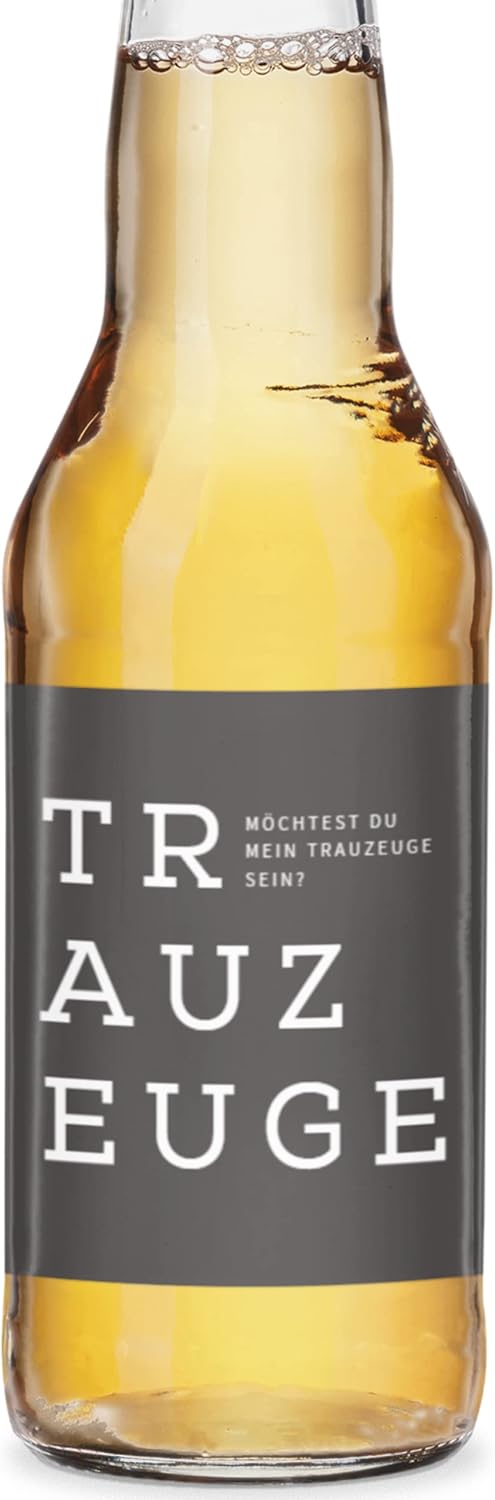 Flaschenetikett Trauzeuge - Selbstklebendes Geschenk für Männer