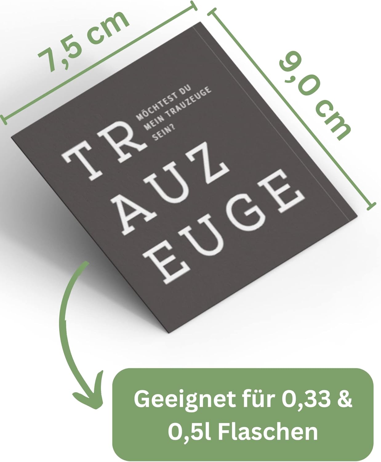 Flaschenetikett Trauzeuge - Selbstklebendes Geschenk für Männer