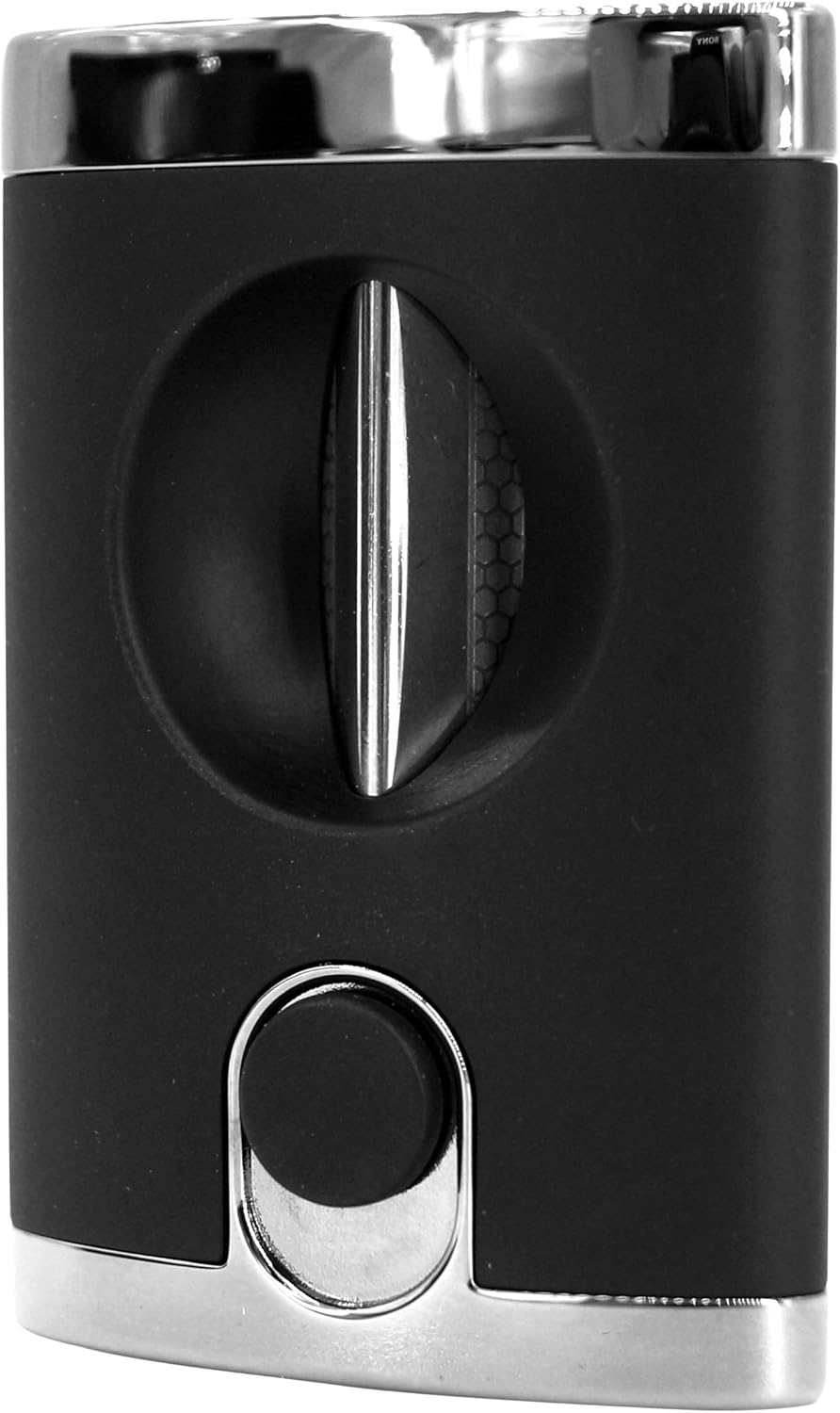 Premium V-Cutter für Zigarren - GERMANUS, Schwarz/Silber