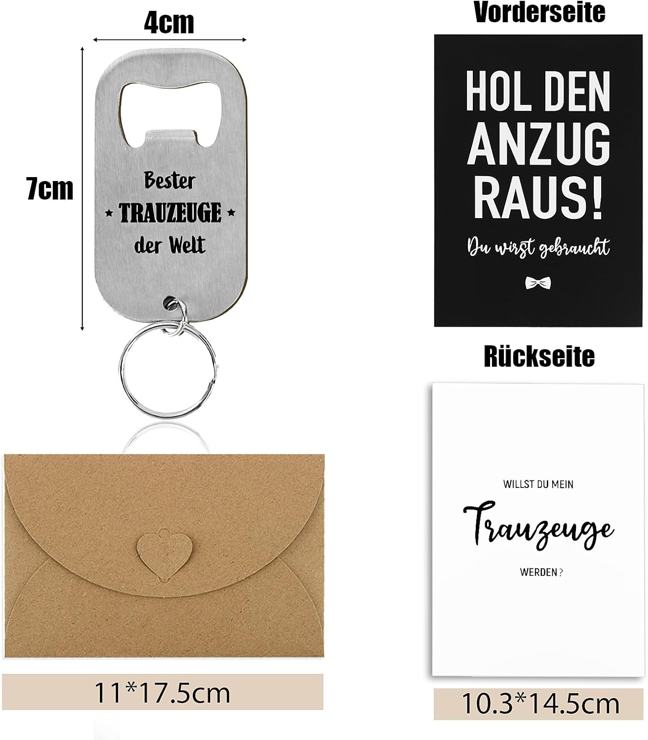 Trauzeuge Geschenk: COLOFALLA Schlüsselanhänger 
