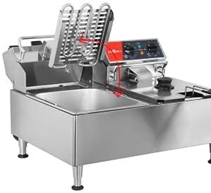 Elektrische Fritteuse 12L mit Doppeltank und 30-Minuten-Timer für Gastronomie