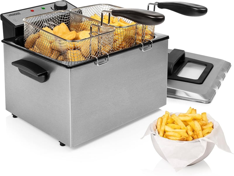 Fritteuse 5L mit 3 Körben und Thermostat für bis zu 7 Personen