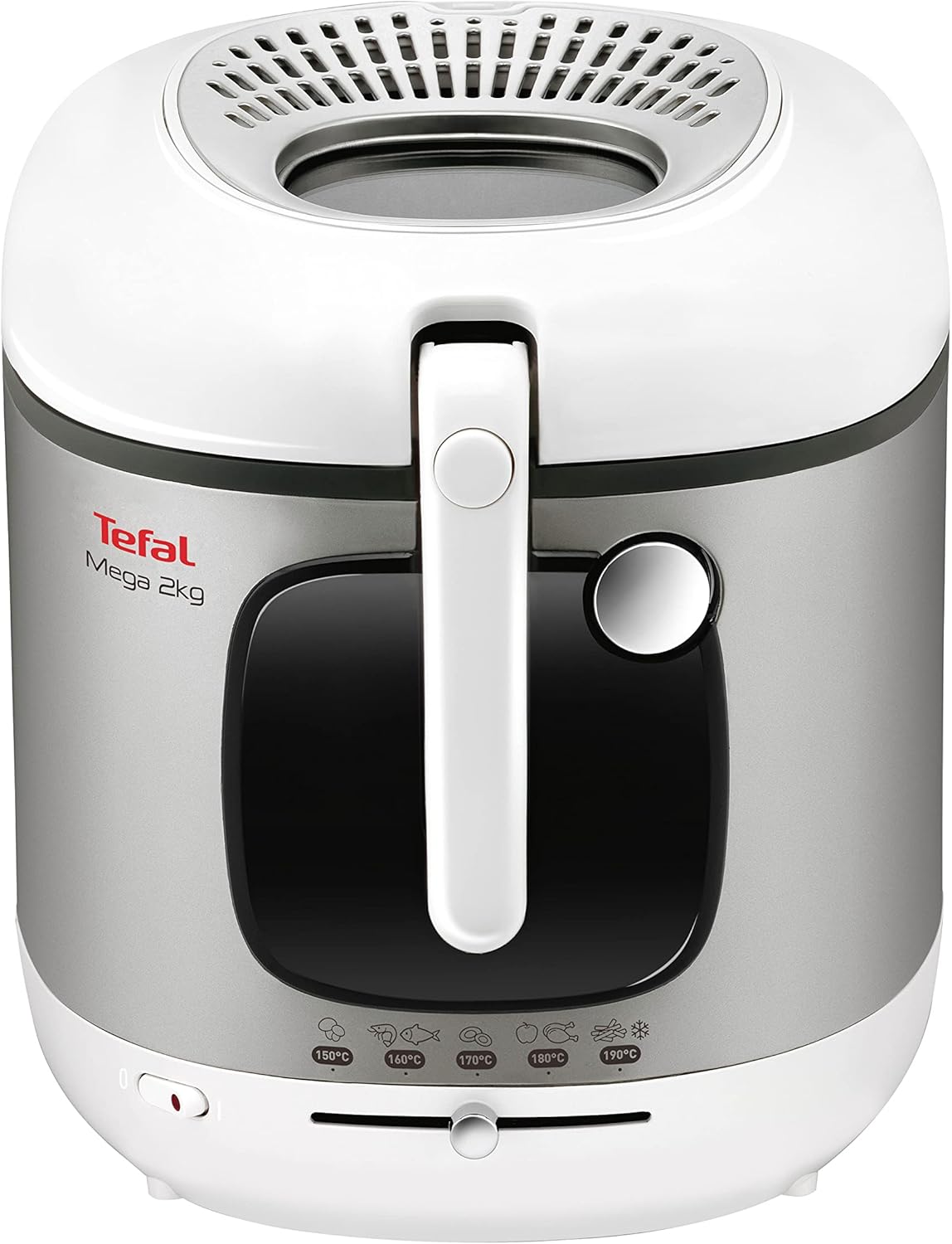 Tefal Elektrische Fritteuse 3,3L - 2kg Kapazität, Edelstahl, weiß