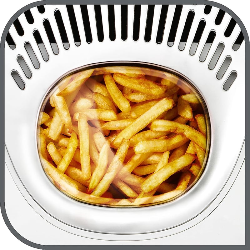 Tefal Elektrische Fritteuse 3,3L - 2kg Kapazität, Edelstahl, weiß