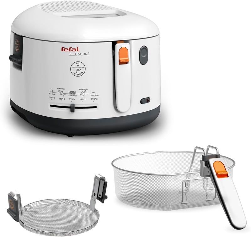 Tefal Fritteuse Filtra One, 1.900 W, 1,2 kg, spülmaschinenfest, weiß