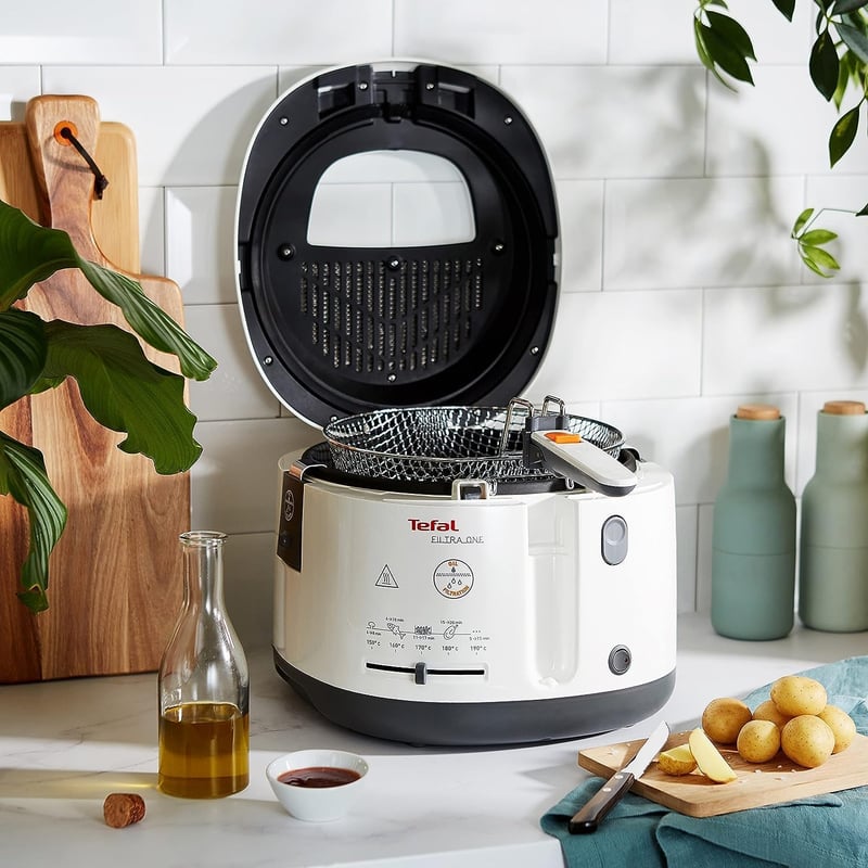 Tefal Fritteuse Filtra One, 1.900 W, 1,2 kg, spülmaschinenfest, weiß