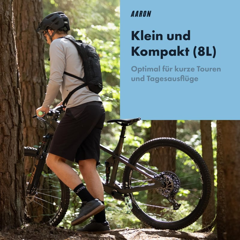 Wasserdichter 8L Fahrrad- und Skirucksack für Damen & Herren