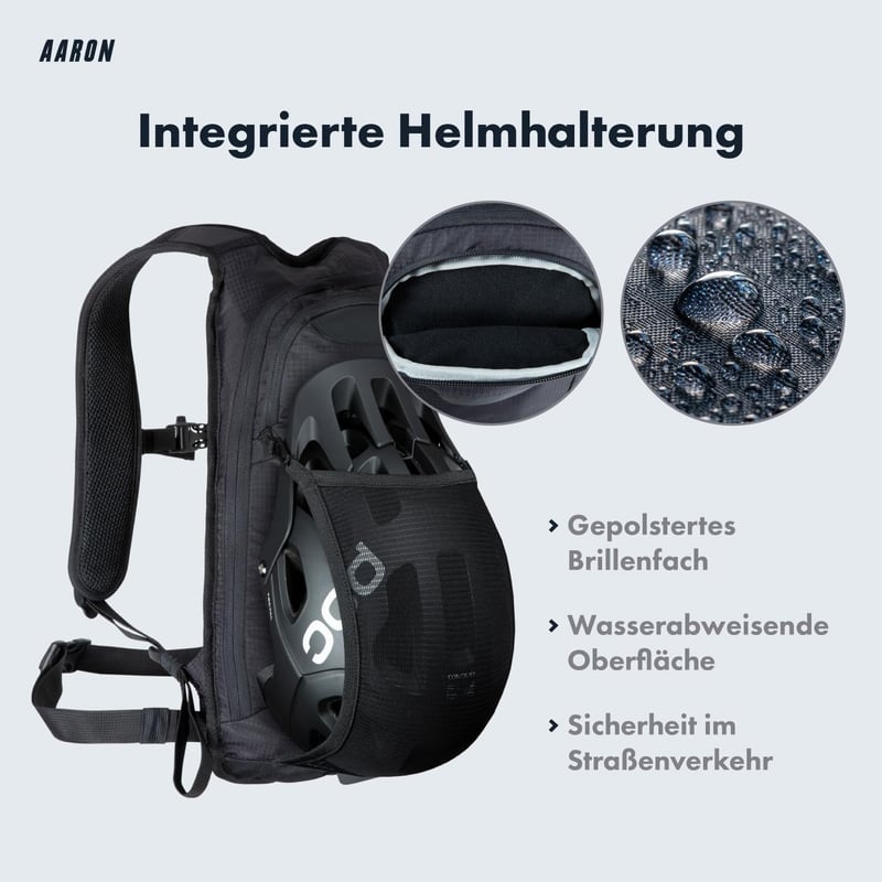 Wasserdichter 8L Fahrrad- und Skirucksack für Damen & Herren
