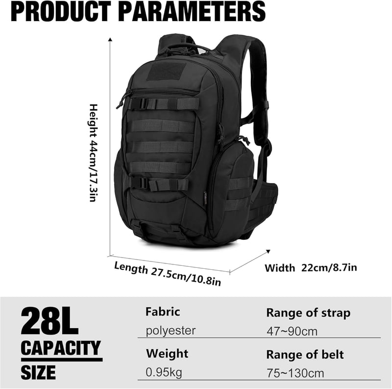 Mardingtop 28L Taktischer Rucksack für Outdoor-Aktivitäten