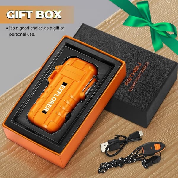 Wiederaufladbares USB C Feuerzeug mit LED-Anzeige für Camping
