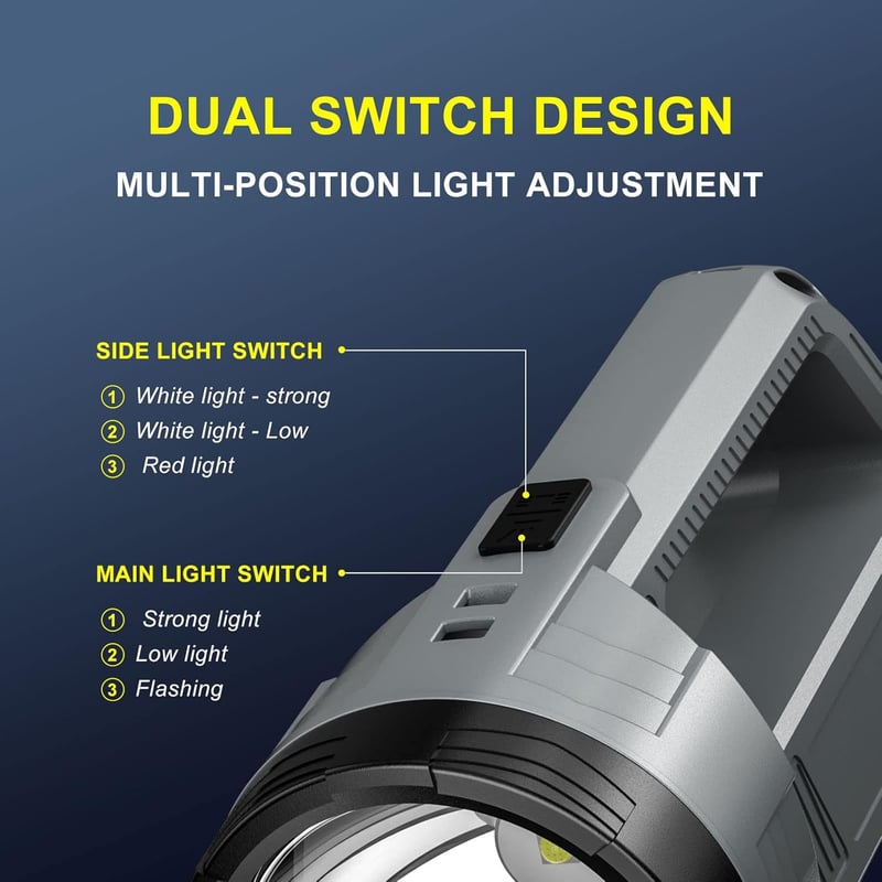 Wiederaufladbare LED Taschenlampe 6000 Lumen für Outdoor-Aktivitäten
