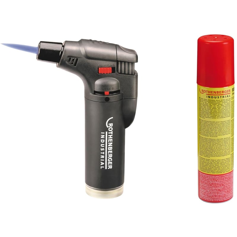 Universalbrenner ROTHENBERGER | Wiederbefüllbares Sturmfeuerzeug mit Nachfüllgas 100 ml