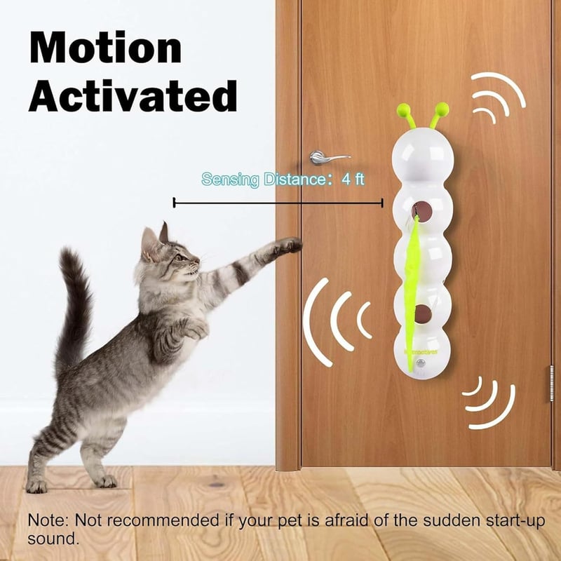 Wuselwurm Katzenspielzeug mit Smart Motion und Saugnapf
