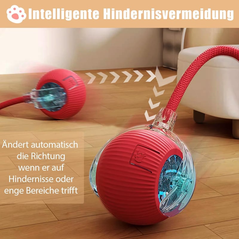 Interaktives Katzenspielzeug mit Geräuscharmem USB-Ball