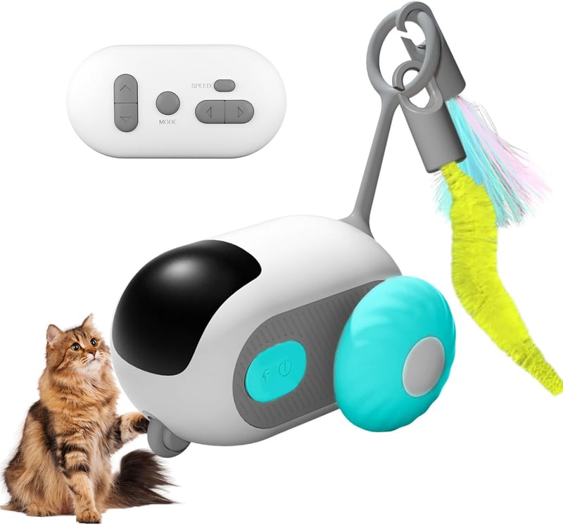 Interaktives Katzenspielzeug mit elektrischem Turboschwanz, blau