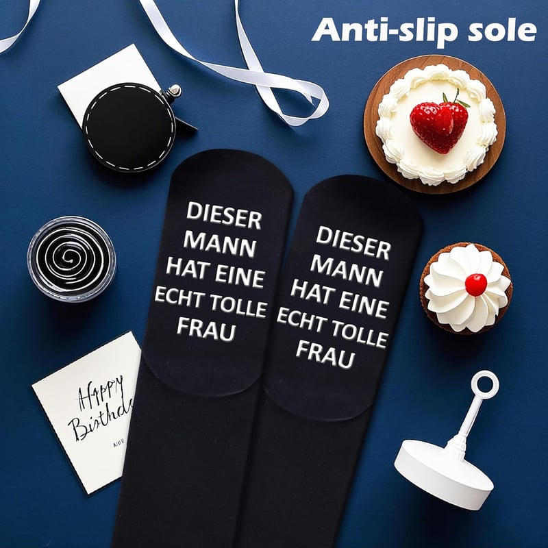 Lustige Anti-Rutsch Socken für Männer – Geschenkideen zu Weihnachten und Valentinstag