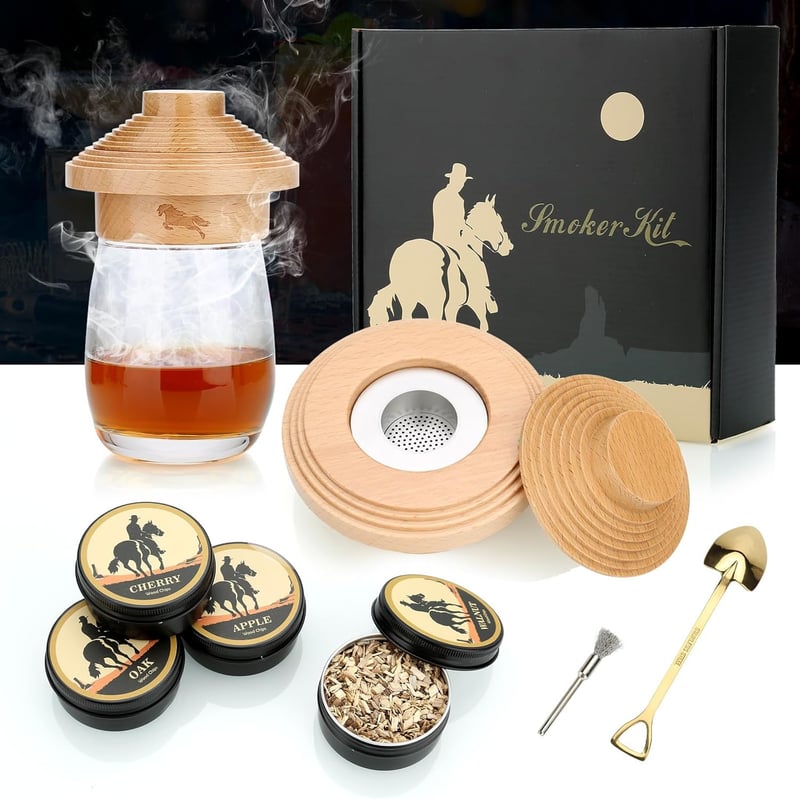 Cocktail Smoker Kit mit 4 Holzchips – Geschenk für Männer