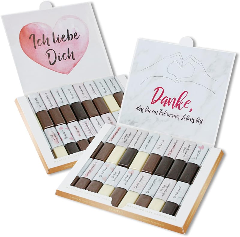 Aufkleber-Set Marmor für Merci Schokolade – Kreative Geschenkidee