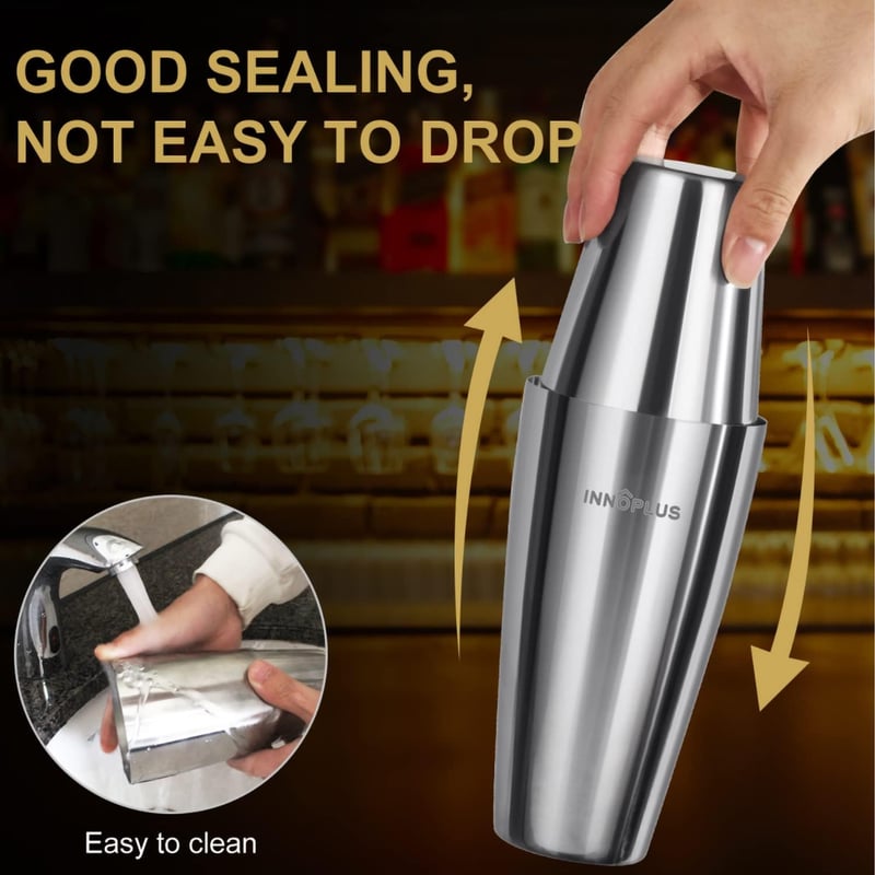 Premium Cocktail Shaker Set 800ML, Edelstahl 6-teiliges Geschenkset