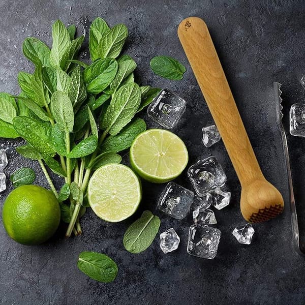 EFO Holzstößel für Cocktails – Robuster Mörser für Mojitos