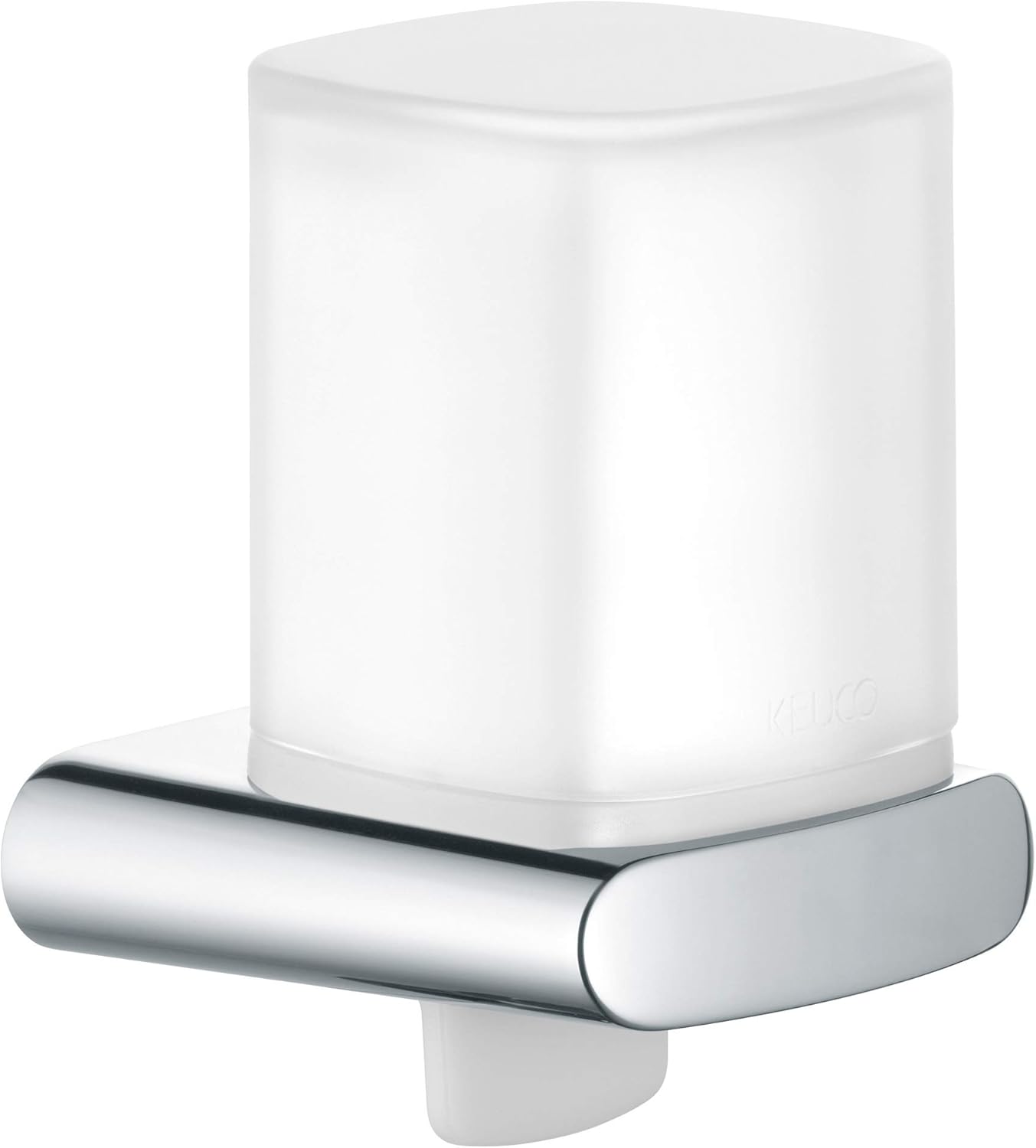 KEUCO Elegance Wand-Seifenspender aus verchromtem Metall und Kristallglas, nachfüllbar 180ml