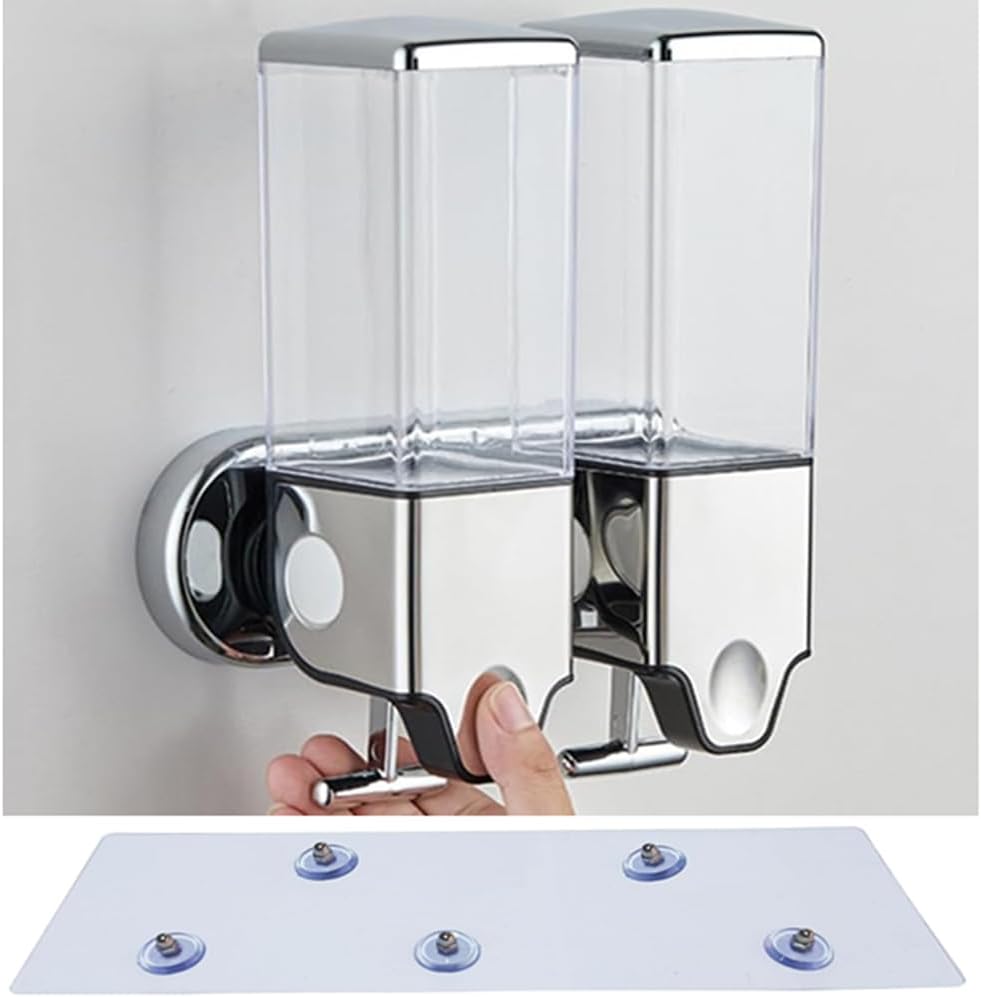 Wandmontierter Seifenspender für Badezimmer und Küche, 1000 ml transparent