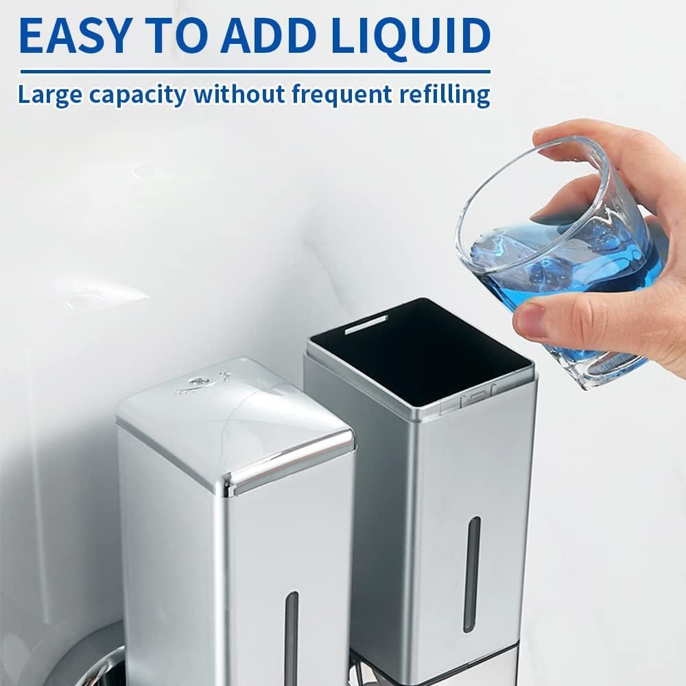 Wandmontierter Seifenspender für Badezimmer und Küche, 1000 ml transparent