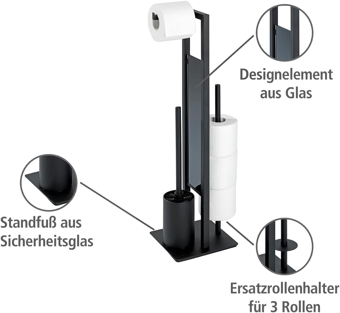 Stand WC-Garnitur Rivalta in Schwarz Matt