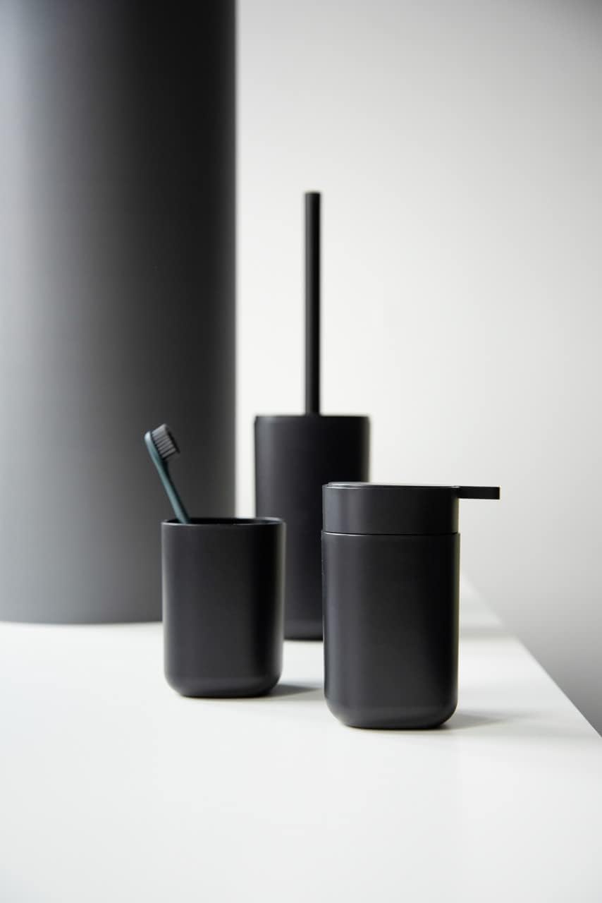 WENKO Seifenspender Davos, BPA-frei, 350 ml, schwarz matt