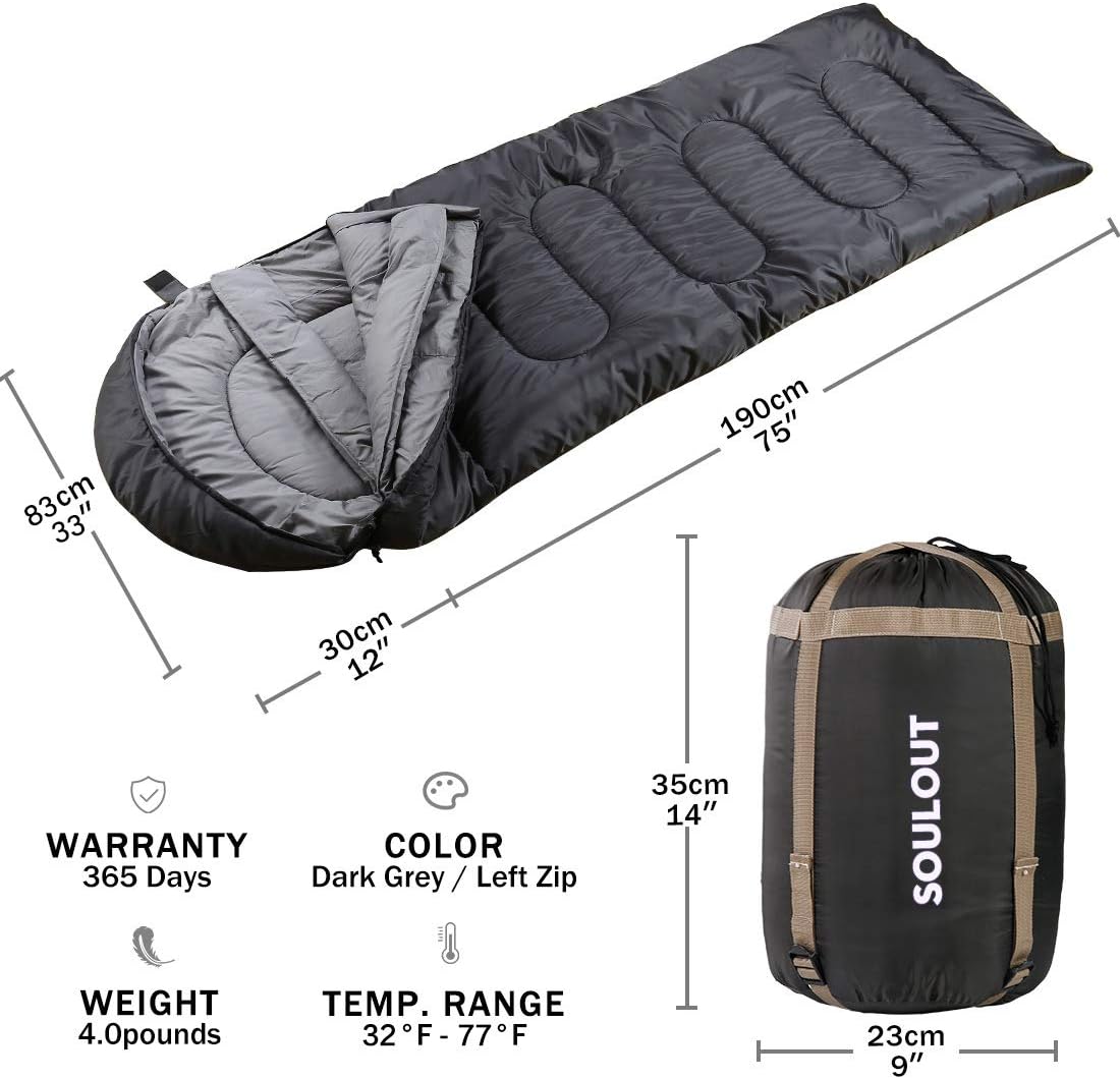 Wasserdichter Deckenschlafsack für 3-4 Jahreszeiten, 220 x 83 cm