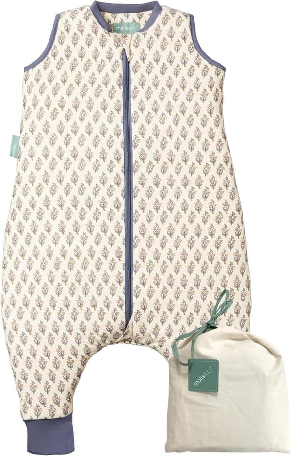 Baby Schlafsack mit Füßen - 100% Baumwolle, 2.5 TOG, Wild Lily