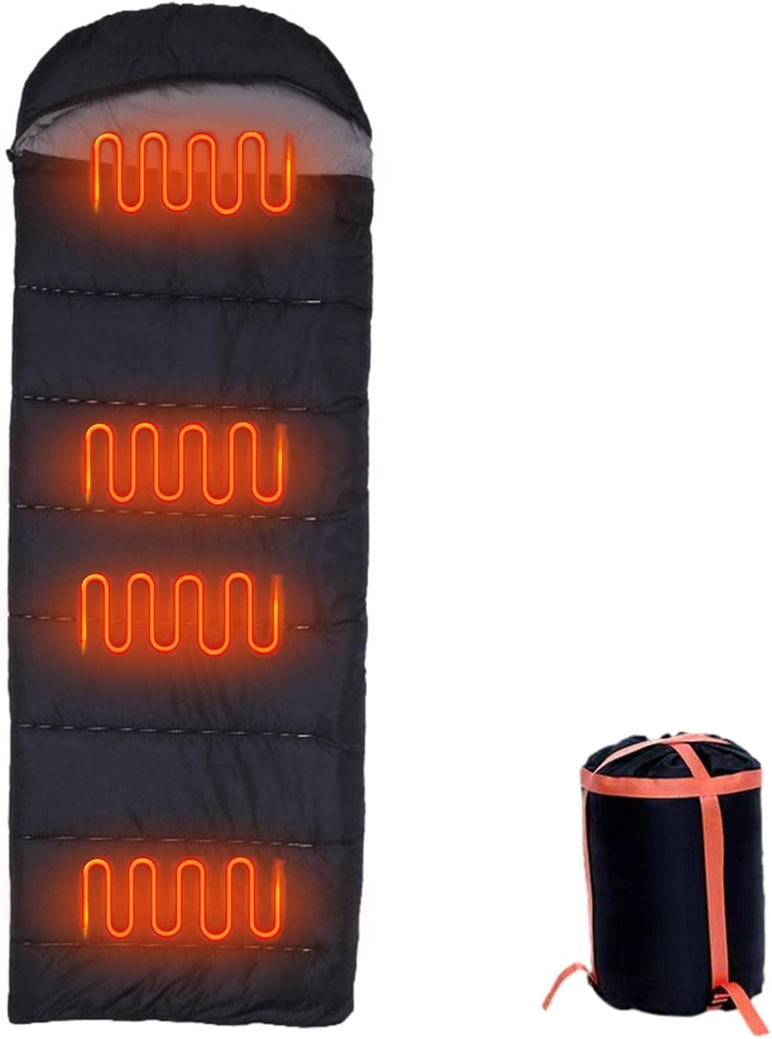 Beheizter Schlafsack für Camping mit Multi-USB-Stromversorgung