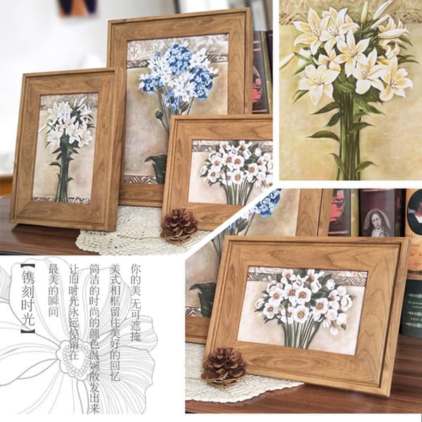 Vintage Fotorahmen 10x15cm aus Holz für Hochzeit und Jahrestag