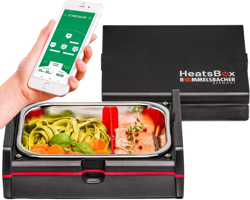Beheizbare Lunchbox HB 100 aus Edelstahl, 925 ml, App-steuerbar, schwarz