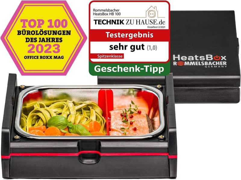 Beheizbare Lunchbox HB 100 aus Edelstahl, 925 ml, App-steuerbar, schwarz