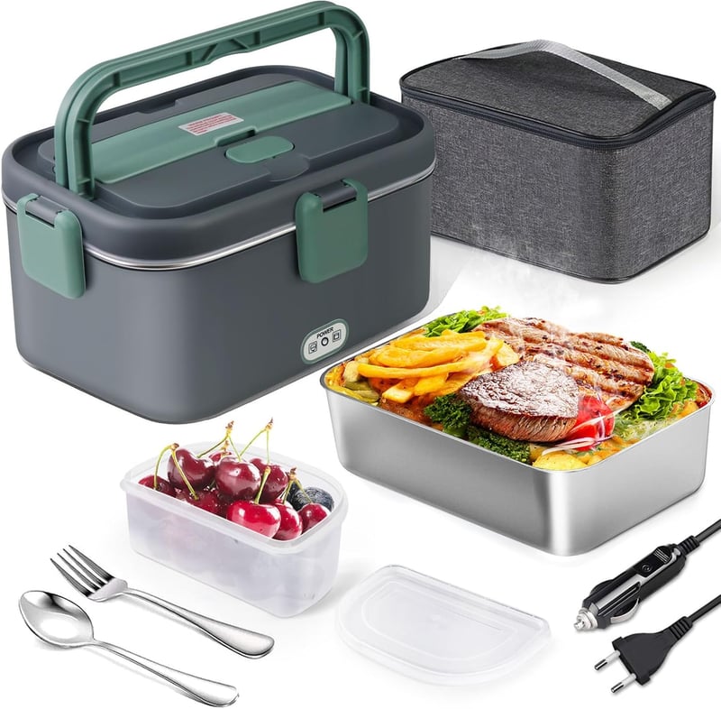 Elektrische Lunchbox 1,8L – Beheizbarer Speisenwärmer für Auto und Büro