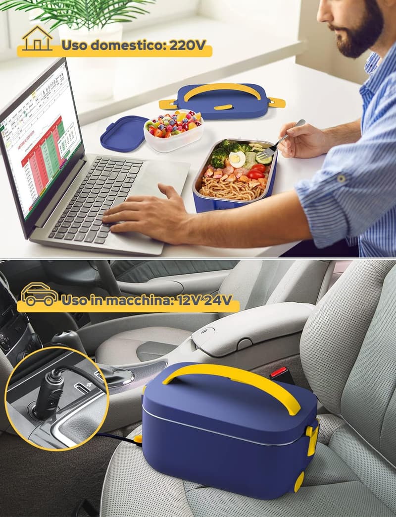 Elektrische Thermo-Lunchbox mit 9,9 l Isoliertaschen für unterwegs