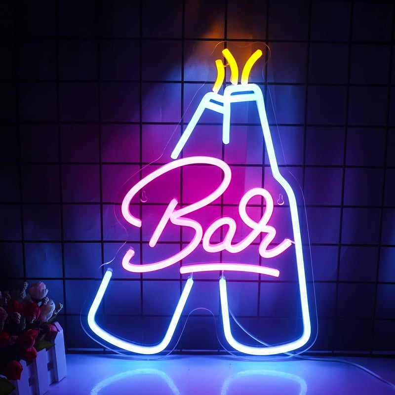 Mehrfarbige LED-Leuchtreklame für Wanddekoration – USB-powered für Bars und Partys