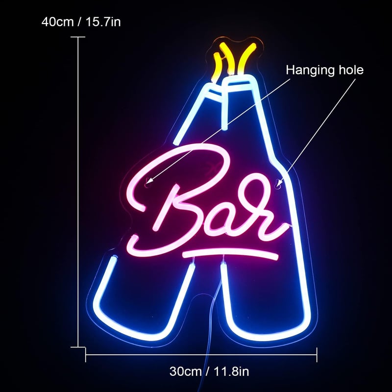 Mehrfarbige LED-Leuchtreklame für Wanddekoration – USB-powered für Bars und Partys