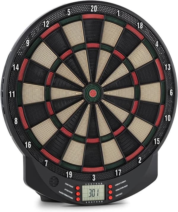 Oneconcept Dartomat - Elektronische Dartscheibe für bis zu 8 Spieler, 70 Spielvarianten