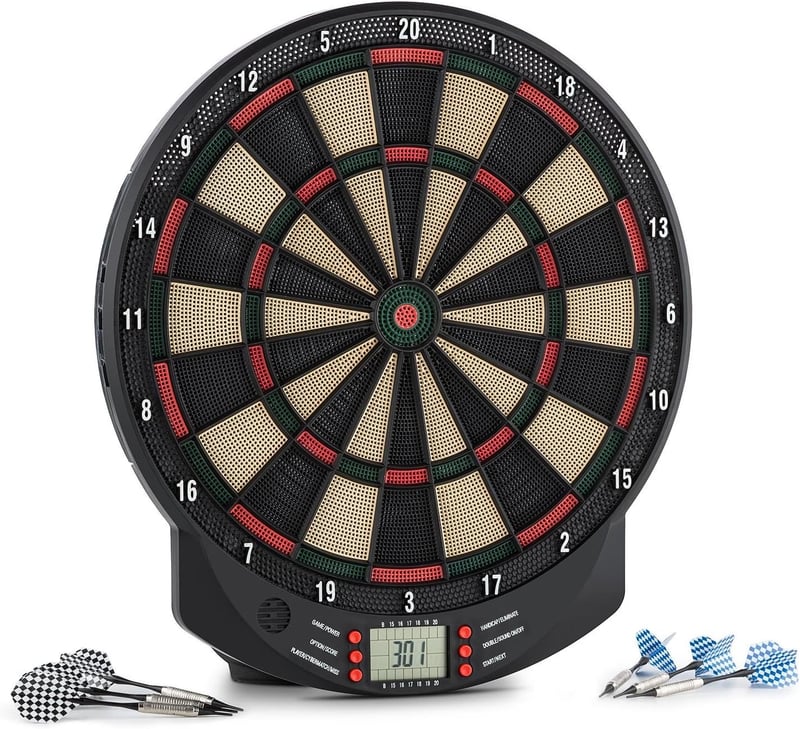 Oneconcept Dartomat - Elektronische Dartscheibe für bis zu 8 Spieler, 70 Spielvarianten