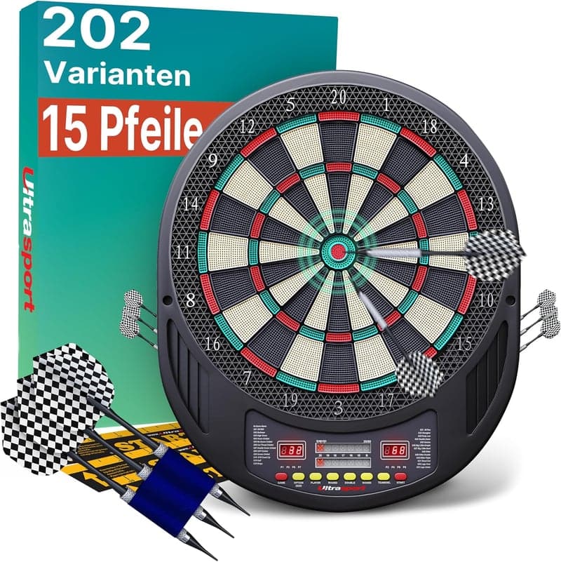 Ultrasport Elektrische Dartscheibe für Partys mit Stahldarts