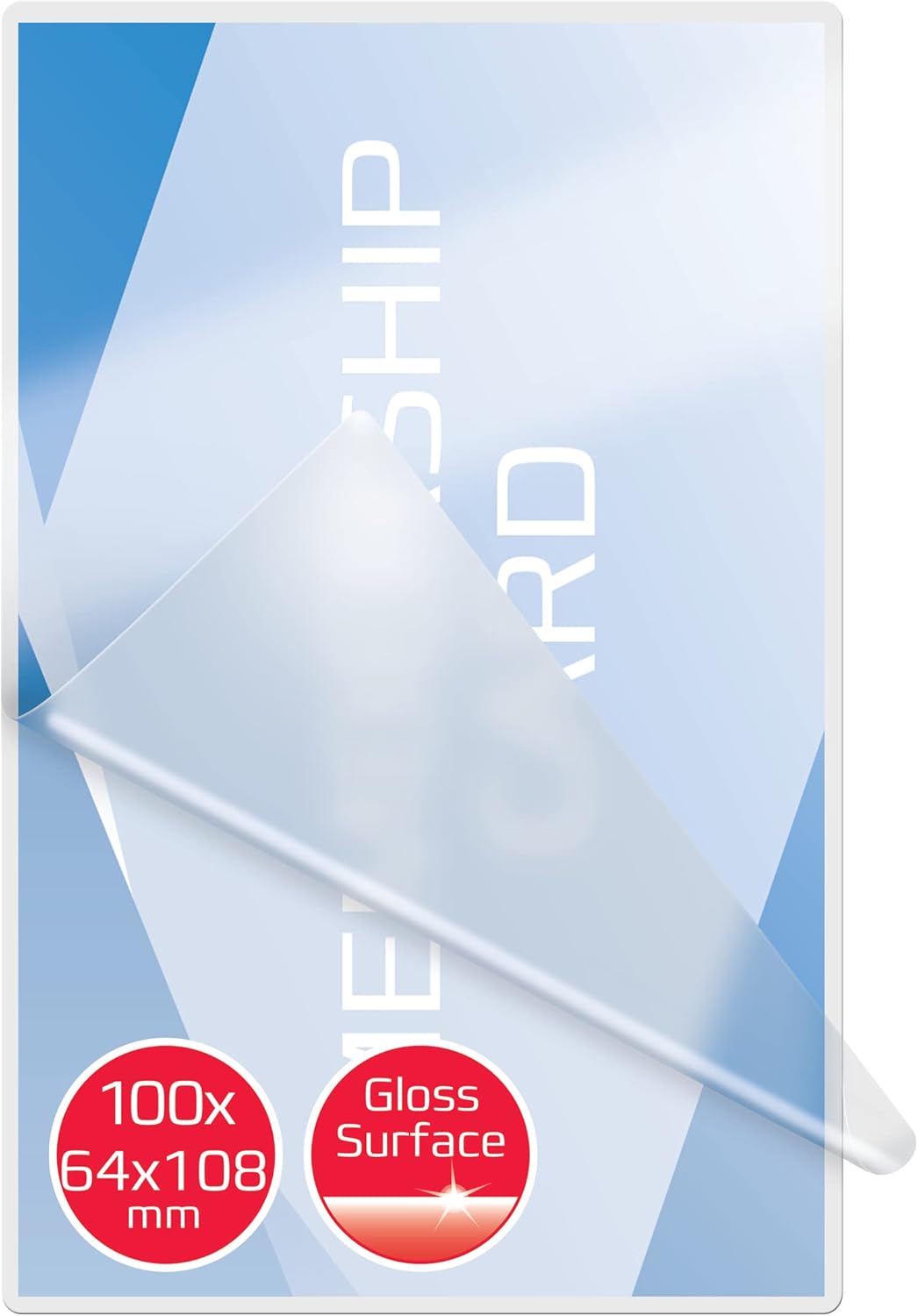 GBC Laminierfolien 64 x 108 mm, 125 mic, 100er Pack, glänzend transparent