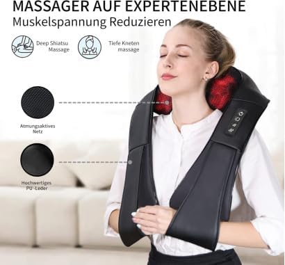 Nackenmassagegerät mit Wärme – 3D Shiatsu Massage für die ganze Familie