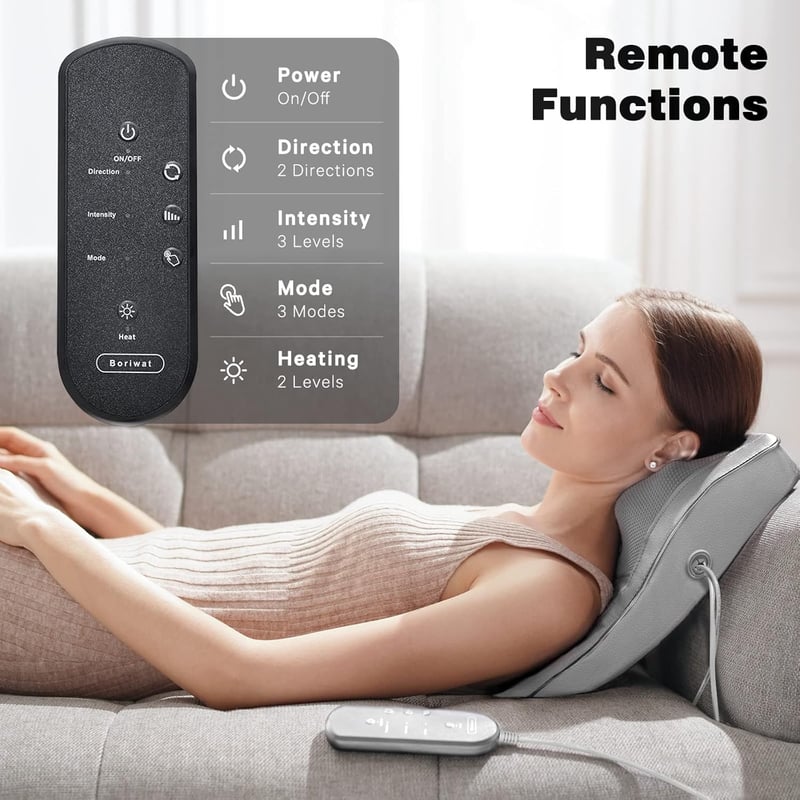 Shiatsu Nackenmassagegerät mit Wärme – 3D Knetmassage für Rücken und Schultern