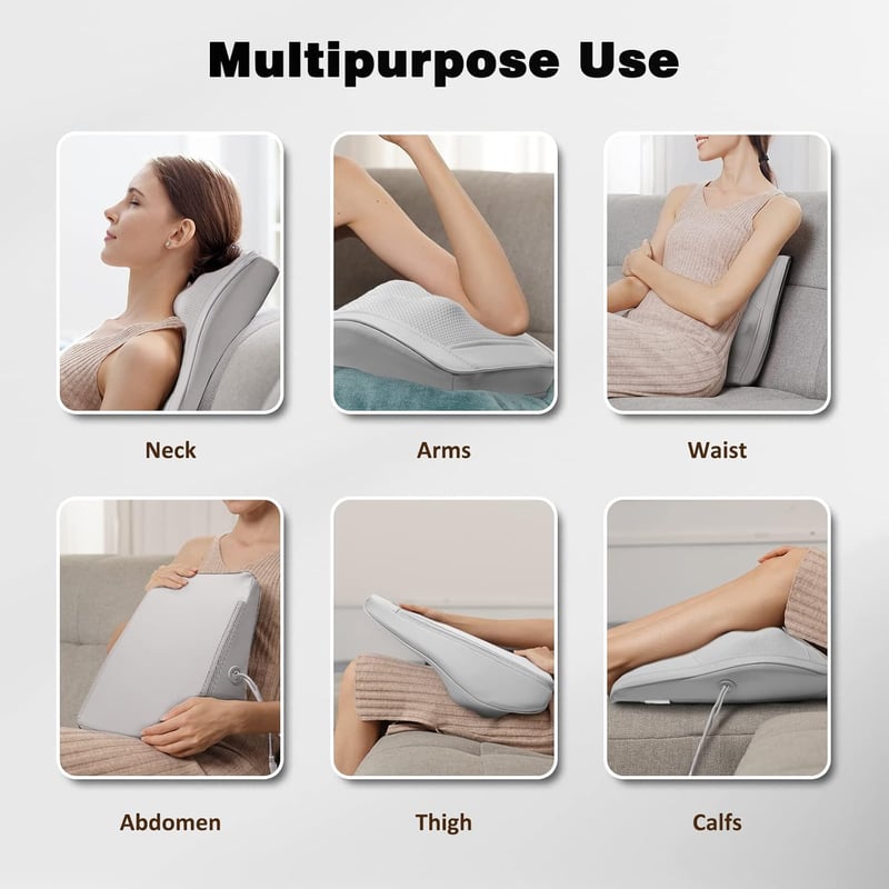Shiatsu Nackenmassagegerät mit Wärme – 3D Knetmassage für Rücken und Schultern