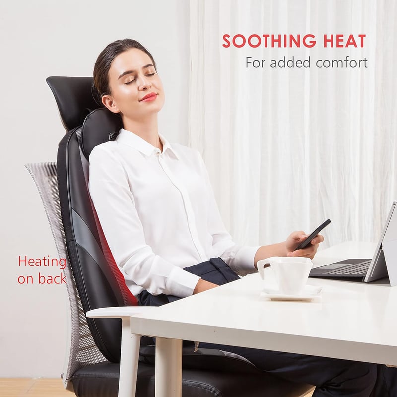 Shiatsu Massagesitzauflage mit Wärme und Vibration für Paare