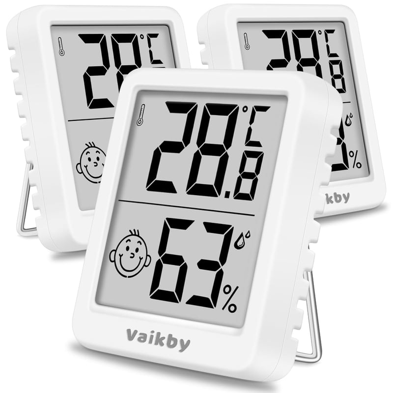 Digitales Hygrometer-Thermometer 3er-Set für Innenräume, hohe Präzision
