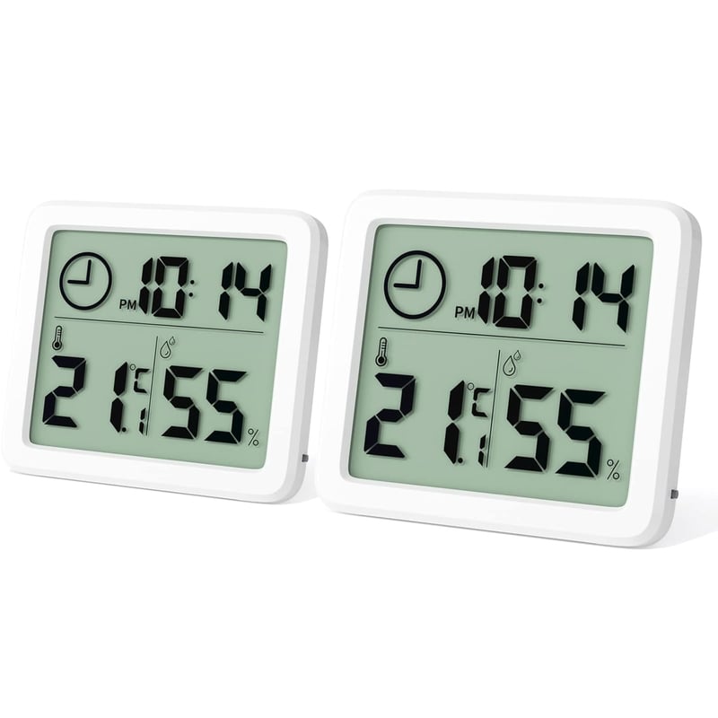Mini Digital Thermometer 2er Set – Präzises Hygrometer für Zuhause und Büro