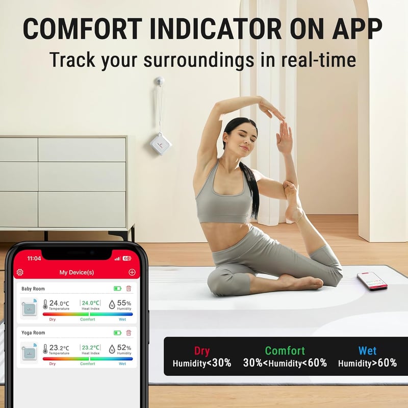 ThermoPro Bluetooth Hygrometer für Innenräume mit APP-Datenexport